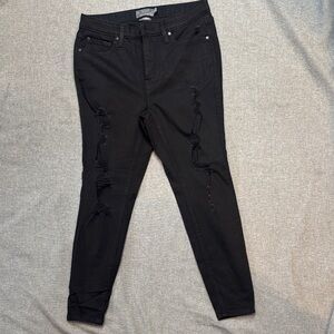 Torrid Black Ripped Skinny Jeans